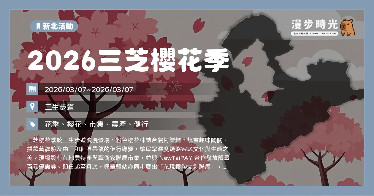 2026三芝櫻花季